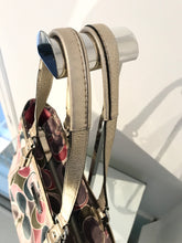 Load image into Gallery viewer, COACH Signature Gallery Scarf Print Satin Leather Shoulder Bag
