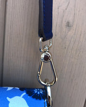 Load image into Gallery viewer, FURLA Blue White Floral Print Leather Crossbody Bag
