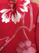 Load image into Gallery viewer, ANNE KLEIN Red Floral Print Open Jacket
