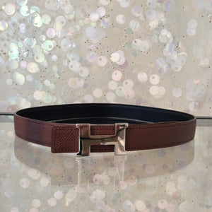 HERMÈS Reversible Leather Belt