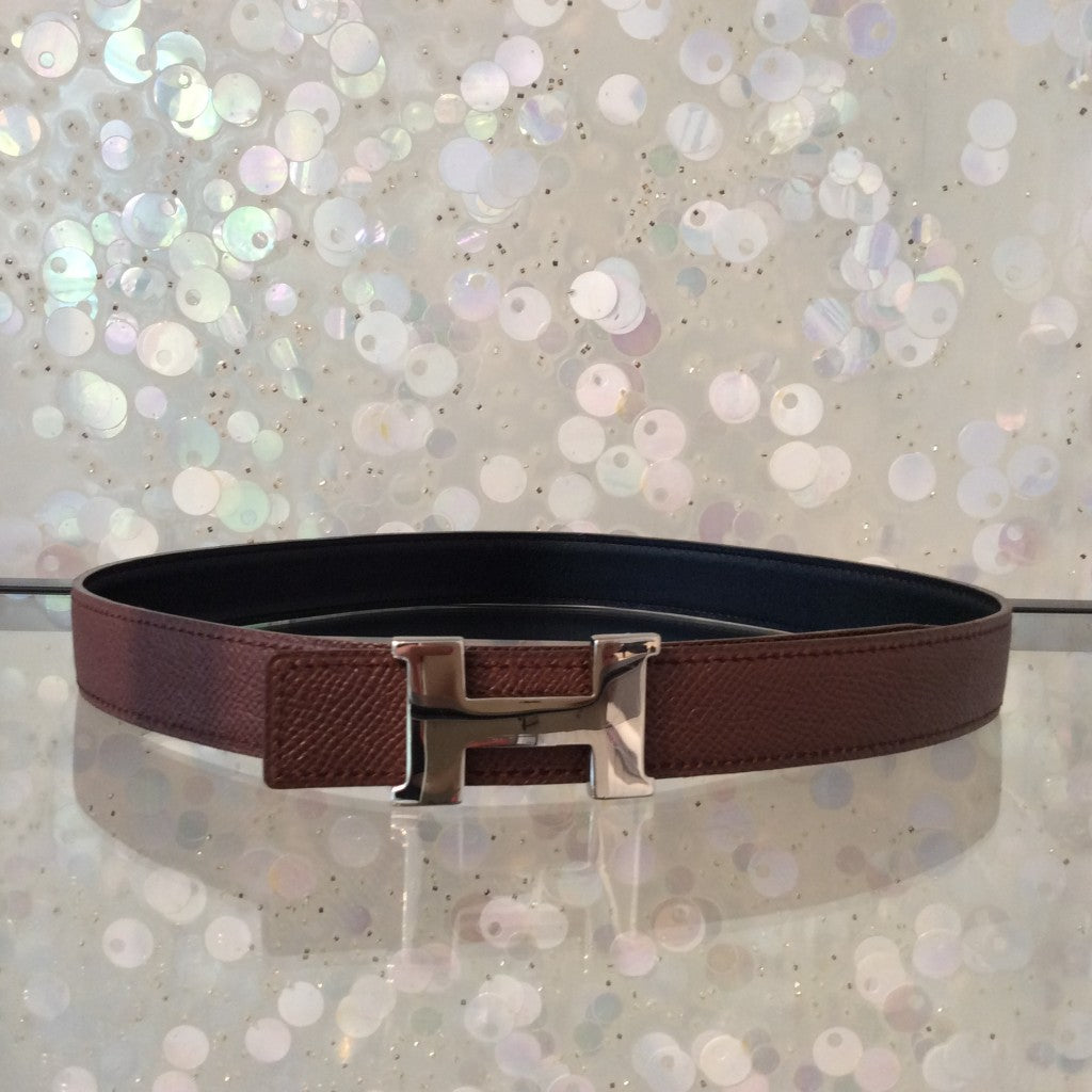 HERMÈS Reversible Leather Belt