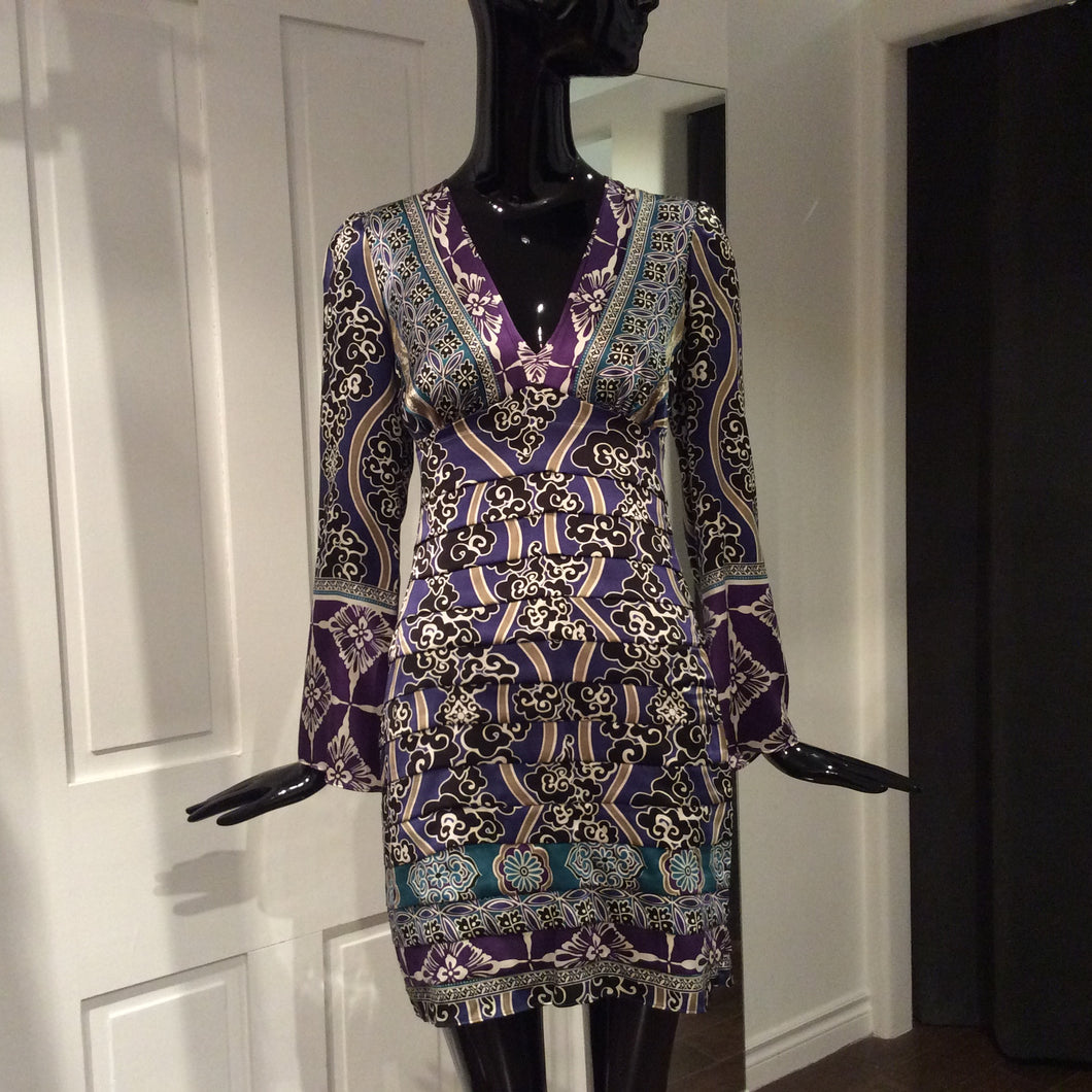 HALE BOB Floral Print Silk Dress