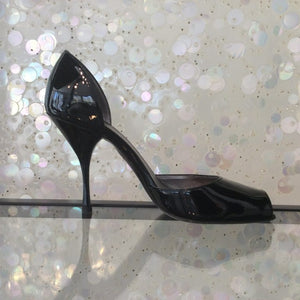 PRADA Patent Leather Peep Toe Heels