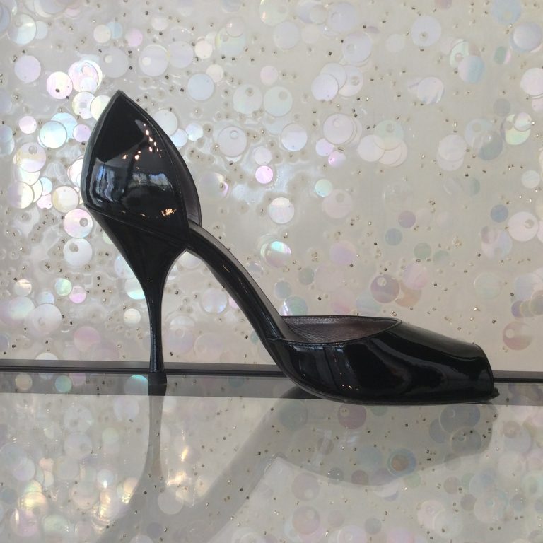 PRADA Patent Leather Peep Toe Heels