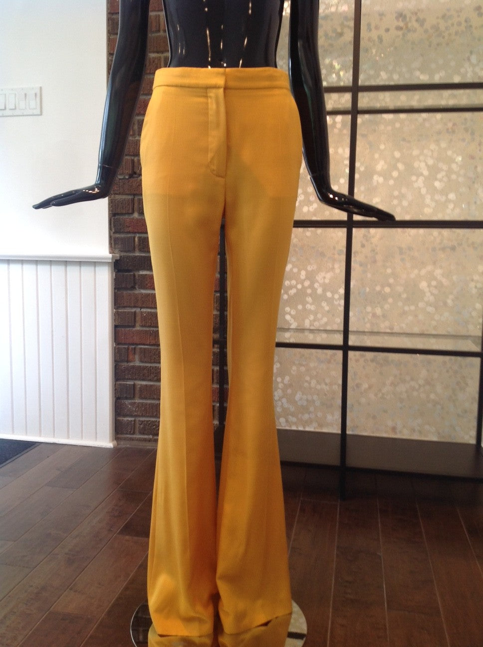 STELLA MCCARTNEY Belled Bottom Linen Pants